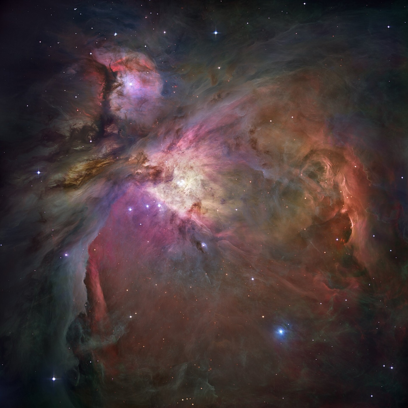 The colorful Orion Nebula